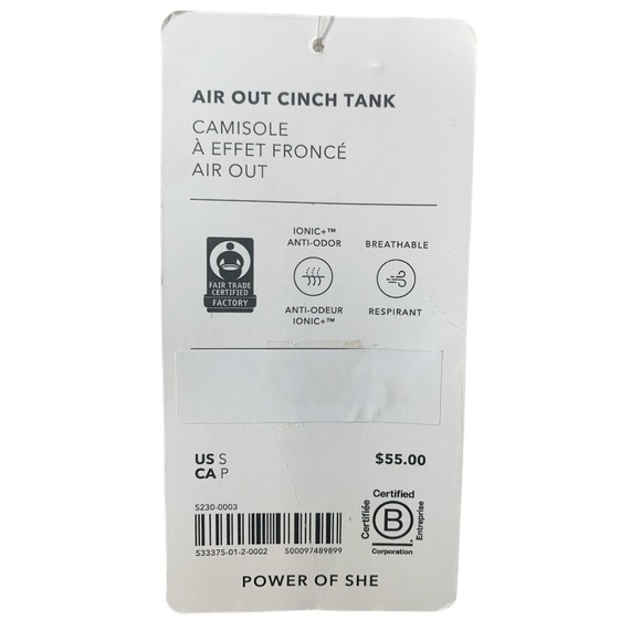 Athleta Women’s Air Out Cinch Scoop Neck Tank Top Small NWT - Picture 12 of 12